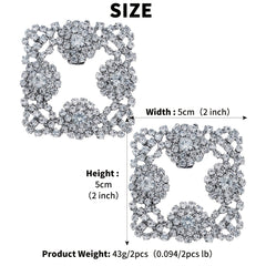 Rhinestone Shoe Clips Wedding Party Charms Shoe Buckle 1pair