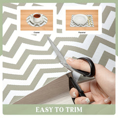Brown & Striped Drawer Mat Shelf Liners - Cabinet & Drawer Liner Roll