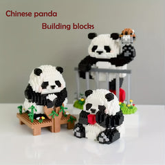 Big Panda Orchid Flowers Micro Building Blocks Educational Toy
