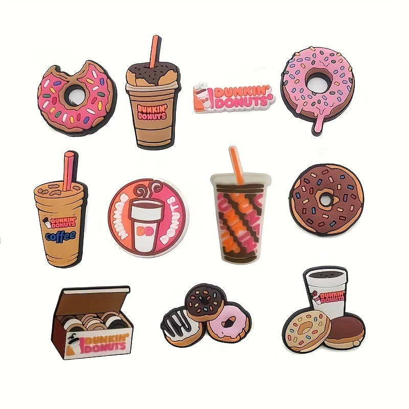 16pcs Food Themed Shoe Charms DIY Pins for Shoes