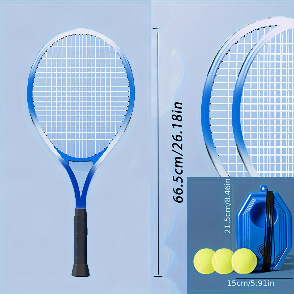 Beginner Tennis Racket Single Trainer Rebound Set