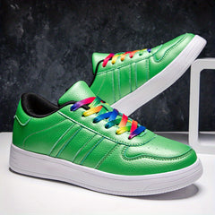 Unisex Lace Up Low Top Skate Shoes Non Slip Sneakers