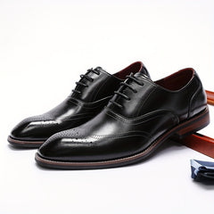 Boys Low Top Lace Up Oxford Shoes Non Slip Dress Shoes