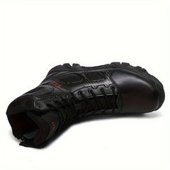 Men's Waterproof High Top Hiking Shoes - Military Style