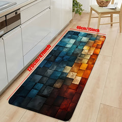 Red Gradient Kitchen Mat Rug Washable Carpet