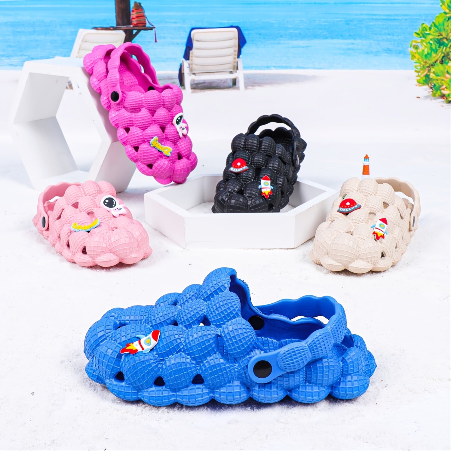 Kids Massage Bubble Slides Soft Anti-slip Sandals