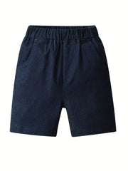 Stylish Star Boys Full Print Denim Shorts for Summer
