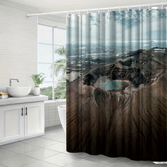 Volcanic Salt Lake Pattern Curtain Tapestry Waterproof Blanket