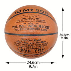Size 7 Printed Basketball Ball, Birthday Gift for Training