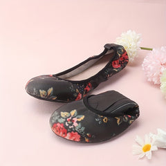 Women's Floral Print Ballet Shoes Soft Sole Dancing Shoes