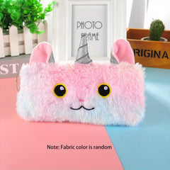 Unicorn Plush Coin Purse Large Capacity Stationery Bag