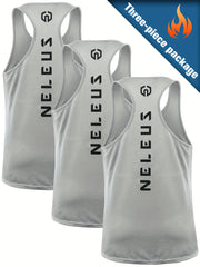 Men's Letter Print Sleeveless Shirt Athletic Quick Dry Breathable Tank Top