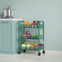Mesh Rolling Utility Cart - Storage Organization Solution