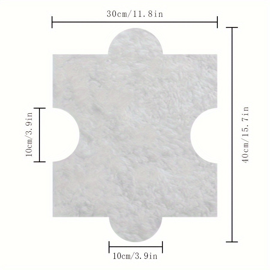 8pcs Shaggy Foam Mat Anti-slip Area Rugs for Bedroom Kitchen Living