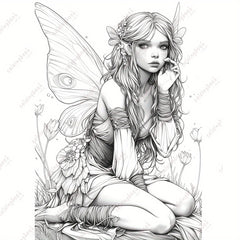 TGX Upgraded Deluxe Flower Fairy Drawing Book 22 Pages Thickened Paper