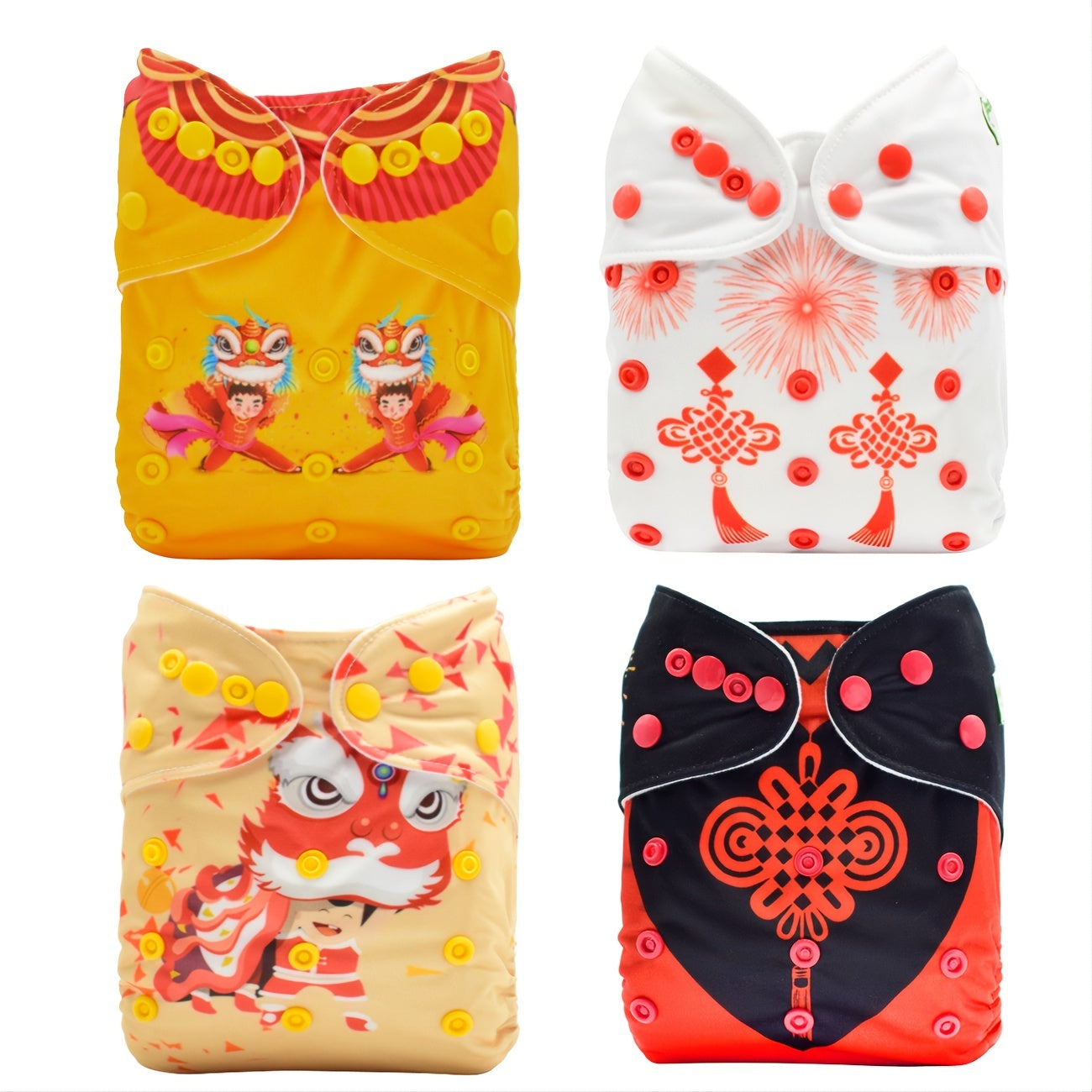 Washable Eco Friendly Chinese Year Cloth Diapers Ecological Adjustable Nappy