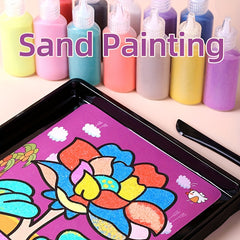 Sand Painting Toy DIY Handcraft Set Colorful Sand Painting Tool