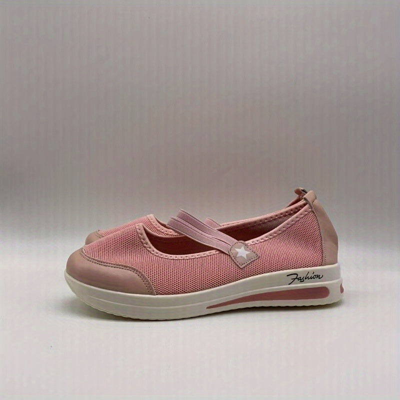 Women's Platform Hook & Loop Sneakers Casual Canvas Shoes