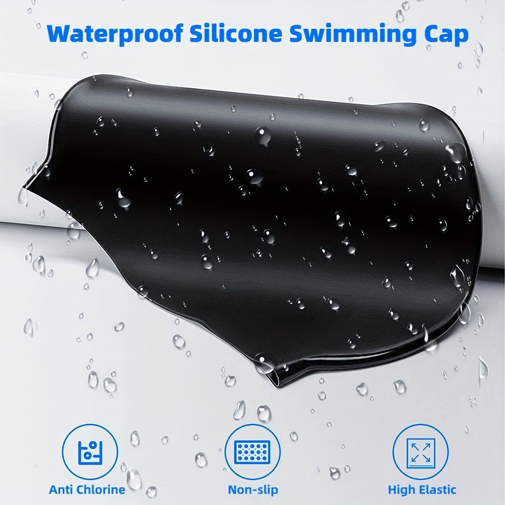 Silicone Swimming Cap for Adults and Kids Swimming Training and Hair Protection
