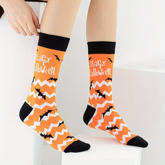 3 Pairs Halloween Cartoon Mid Calf Socks Unisex Friends Gift