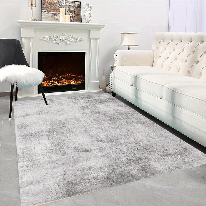 Modern Gray Large Area Carpet Machine Washable Living Room Bedroom Study