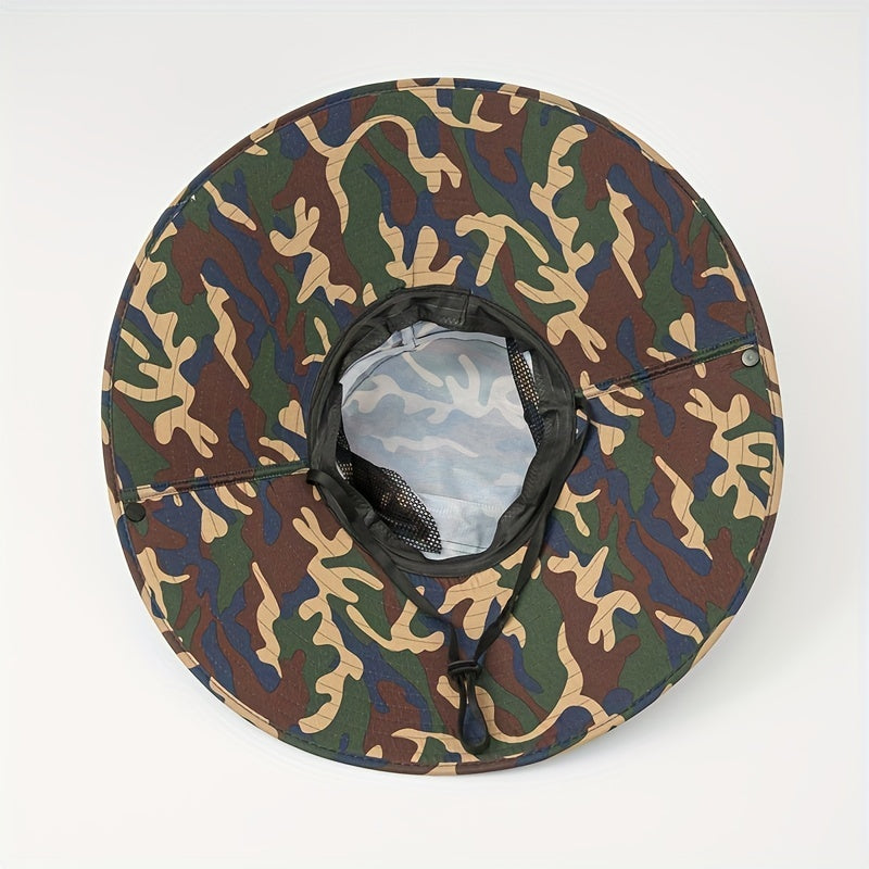 Camouflage Bucket Hat UV Protection Wide Brim Outdoor Boonie Hat