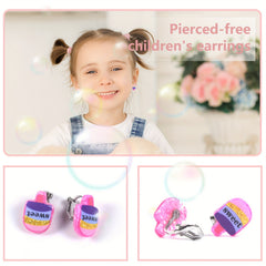 25 Pairs Hypoallergenic Cartoon Animal Earrings for Girls