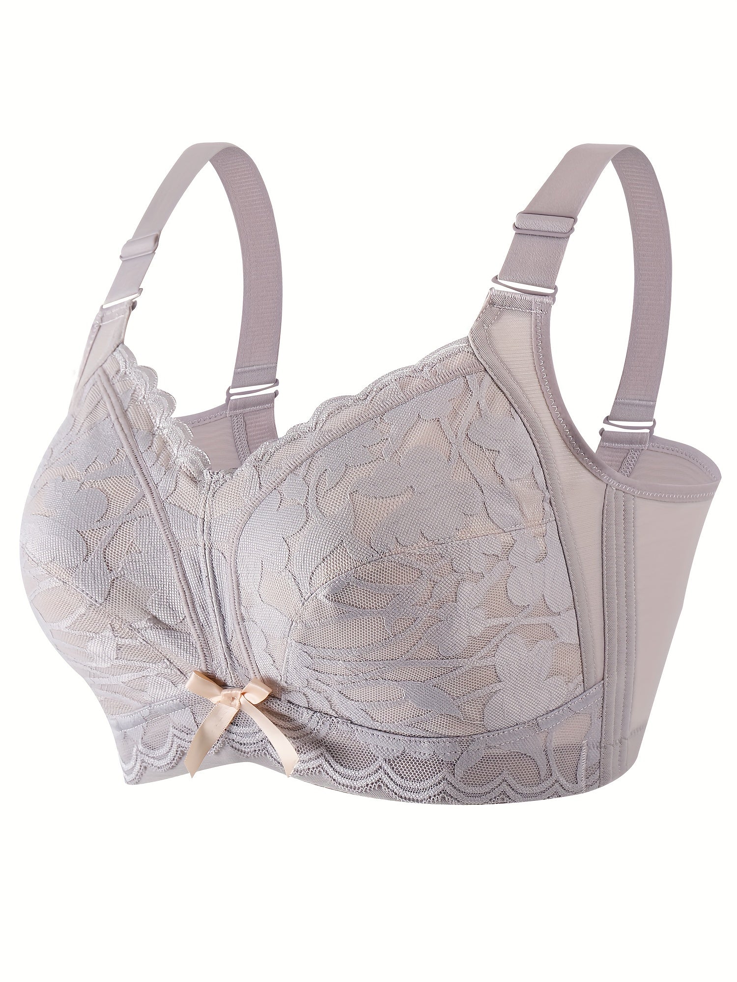 Plus Size Push Up Lace Bra Wireless Medium Stretch Bralette