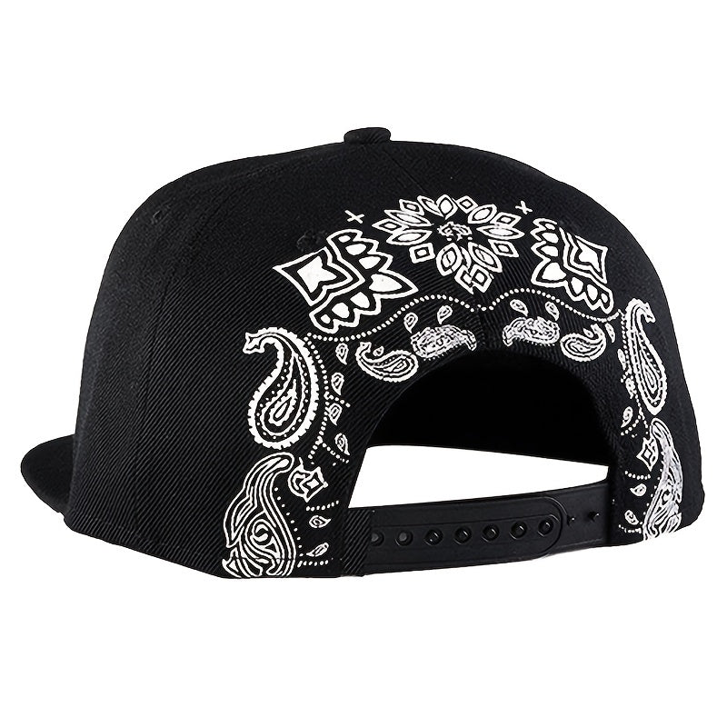 Men's Adjustable Cross Embroidery Hip Hop Hat