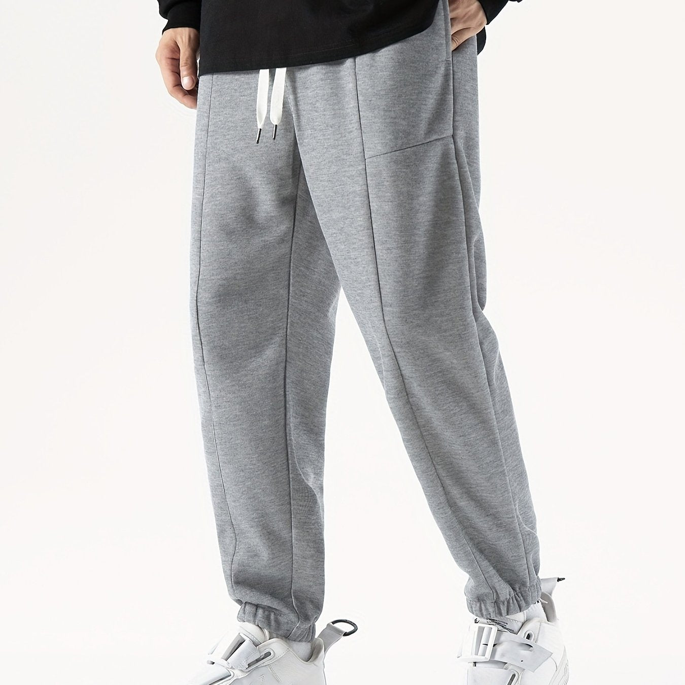 Men's Loose Fit Drawstring Joggers for Fitness Cycling