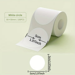 Circular Christmas Gift Label Printing Paper Sticker for P50 D100
