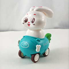 Durable Plastic Rabbit Toy Car Anti Fall Wear Resistant 5 Colors