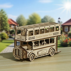 Educational 3D Wooden Puzzle Toy Double Decker Bus