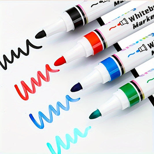 Quick Dry Whiteboard Markers Vibrant Colors Durable Plastic Tip