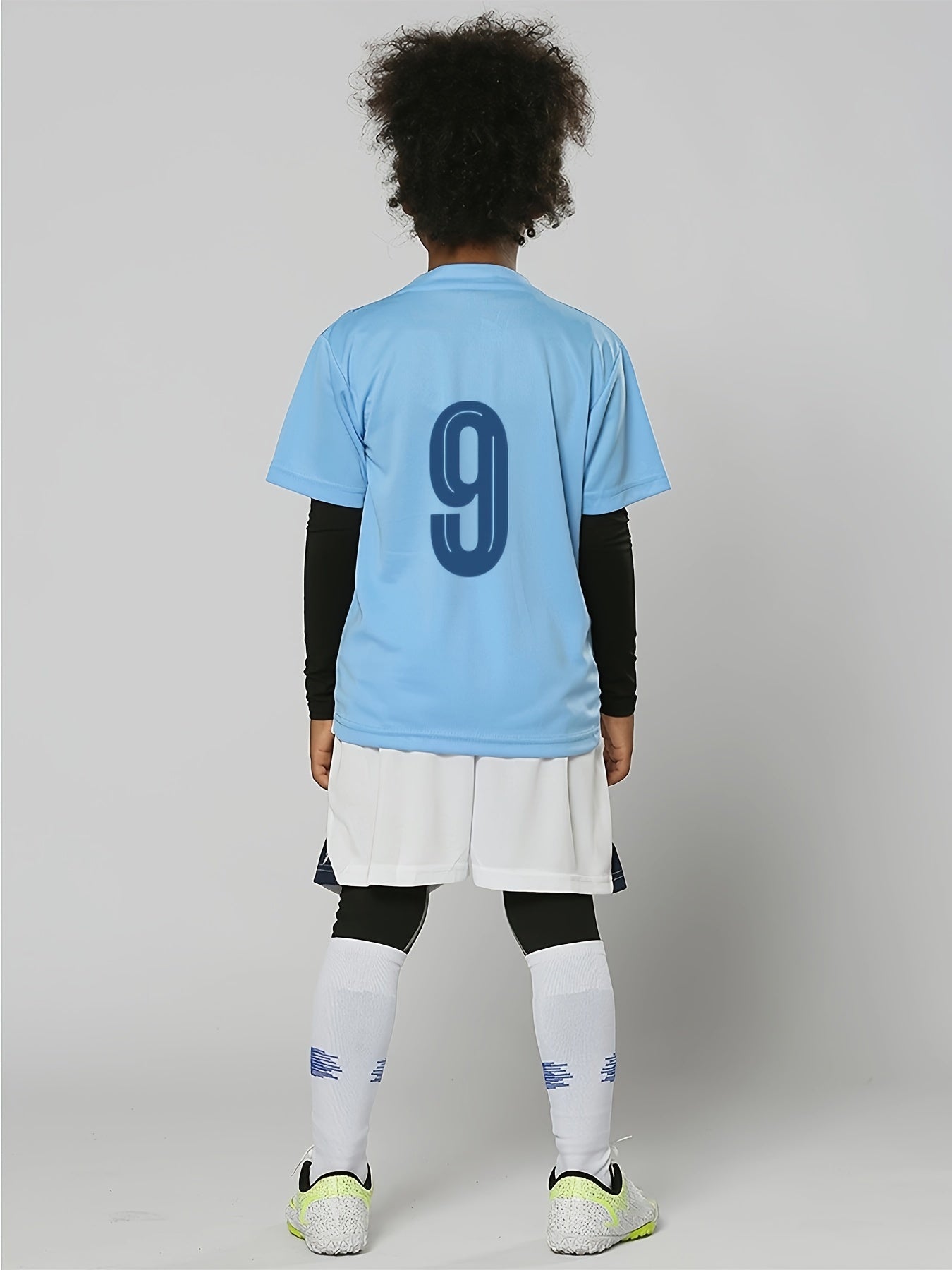 Boy's Striped Soccer Jersey & Moisture-Wicking Shorts Set
