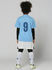 Boy's Striped Soccer Jersey & Moisture-Wicking Shorts Set