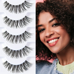 Cat Eye Wispy Lashes Natural Cross Fluffy False Eyelashes