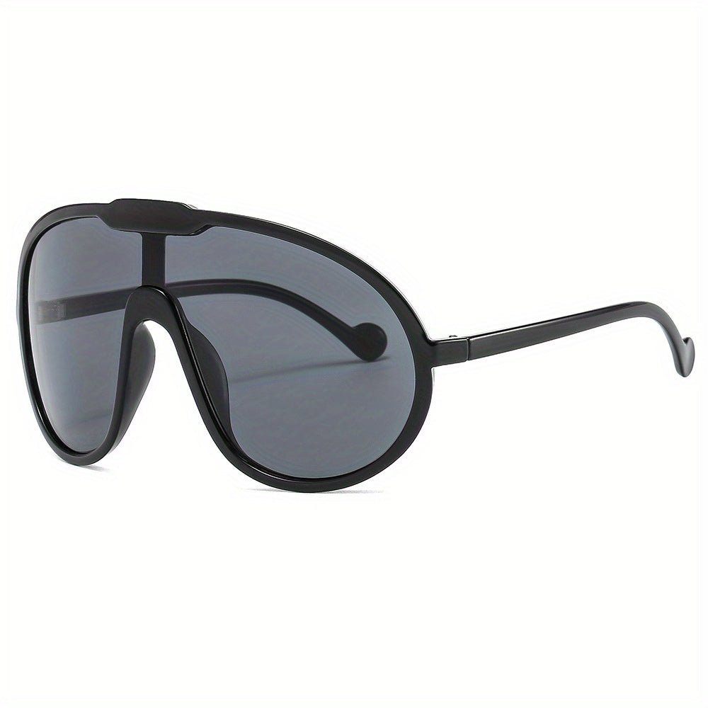 Y2K Shield Sunglasses Oversized Jelly Goggles UV400 Sun Shades