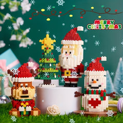 Santa Puzzle Blocks Christmas Blocks Home Decor Table Decorations