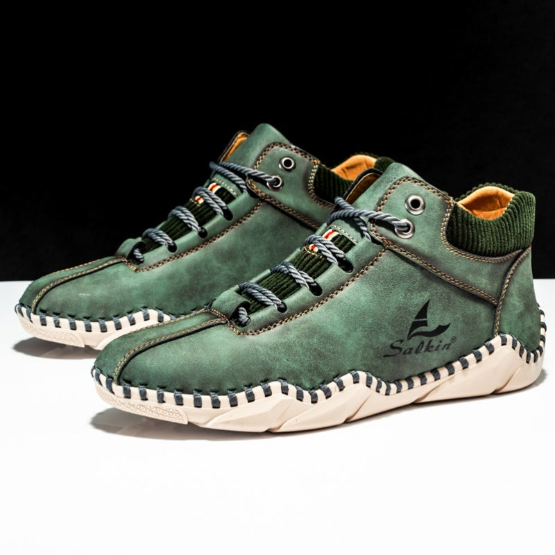 Men's PU Leather Boots Casual Walking Shoes