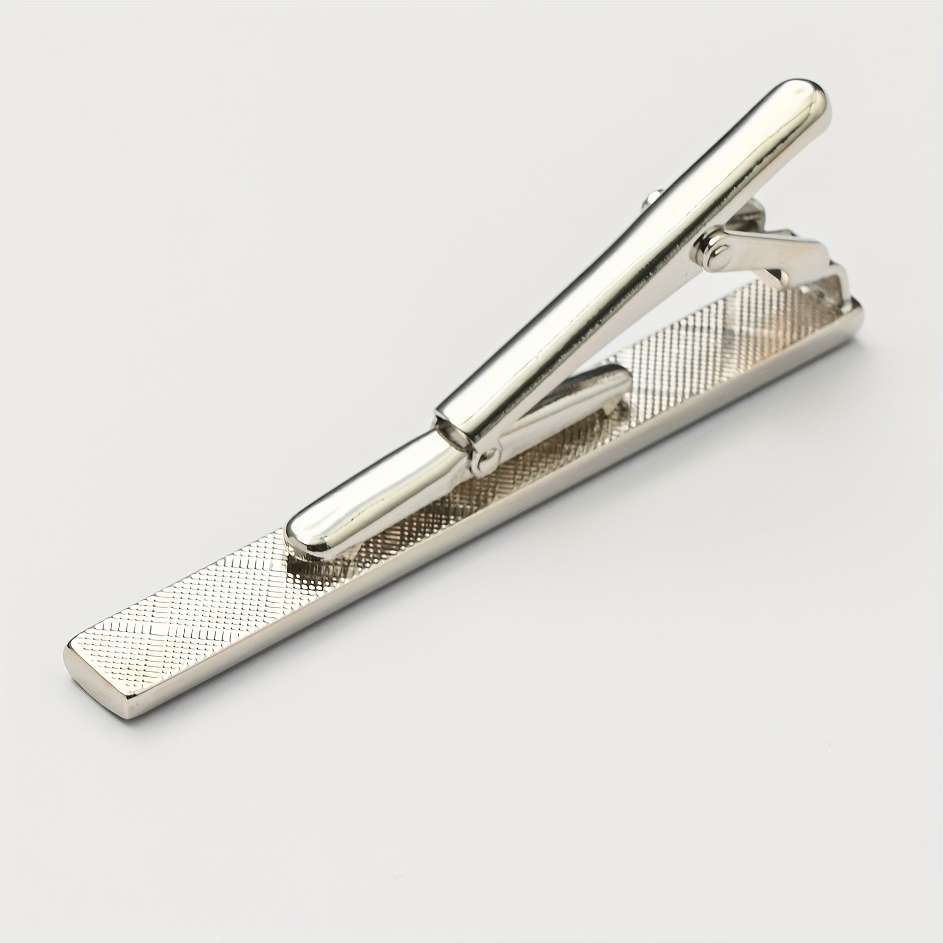 Copper Metal Striped Men's Tie Clip
