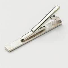 Copper Metal Striped Men's Tie Clip