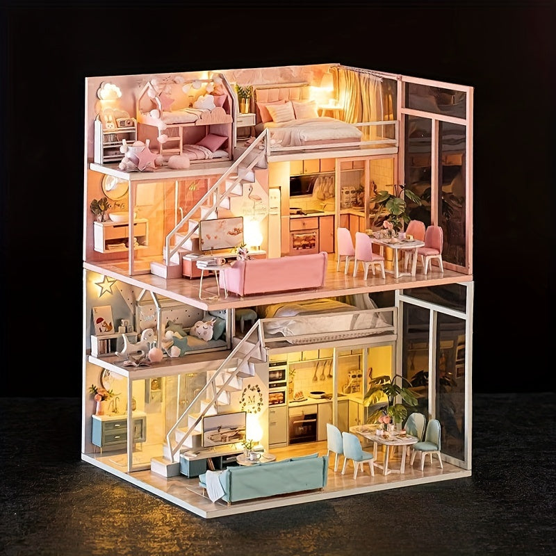 DIY House Assembled Toy for Children, Lover, Girlfriend - Birthday Gift