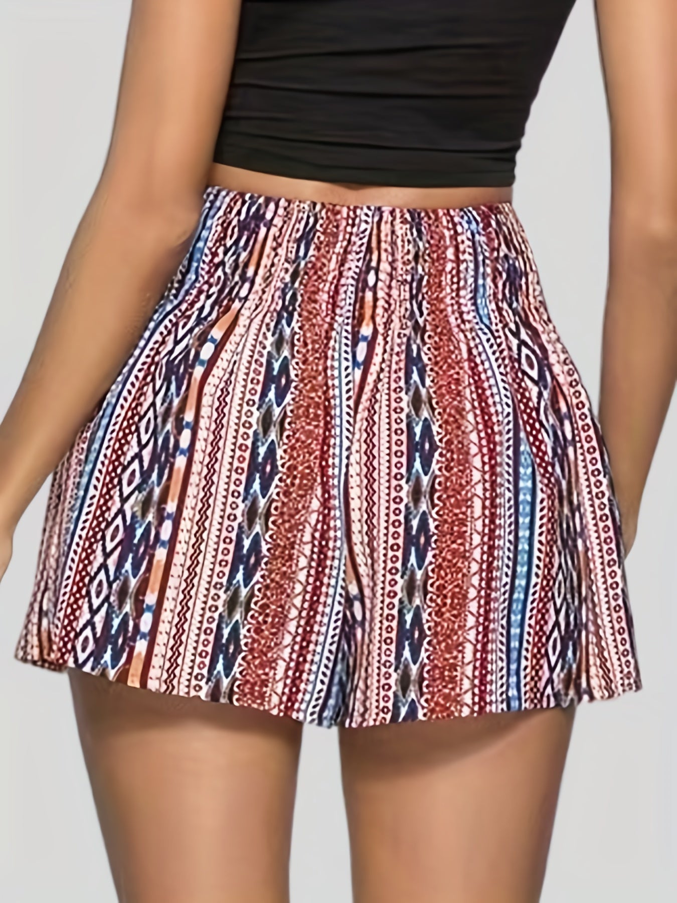 Geo Print High Waist Shorts for Spring & Summer