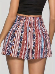 Geo Print High Waist Shorts for Spring & Summer