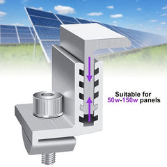 Solar Panel Mount Brackets Adjustable Aluminum Clamp Photovoltaic Accessories