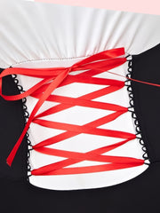 Colorblock Criss Cross Bodysuit