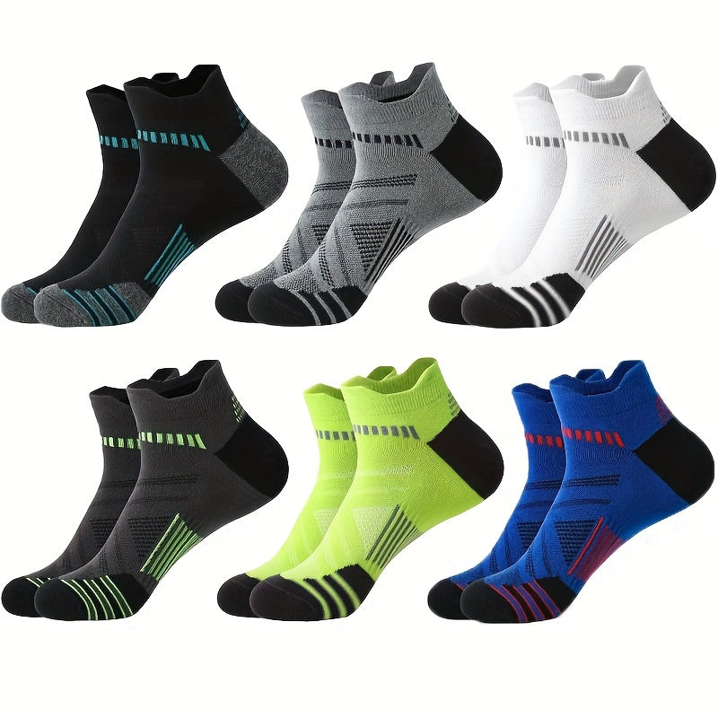 Men's Sports Socks Breathable Moisture Wicking 6 Pairs