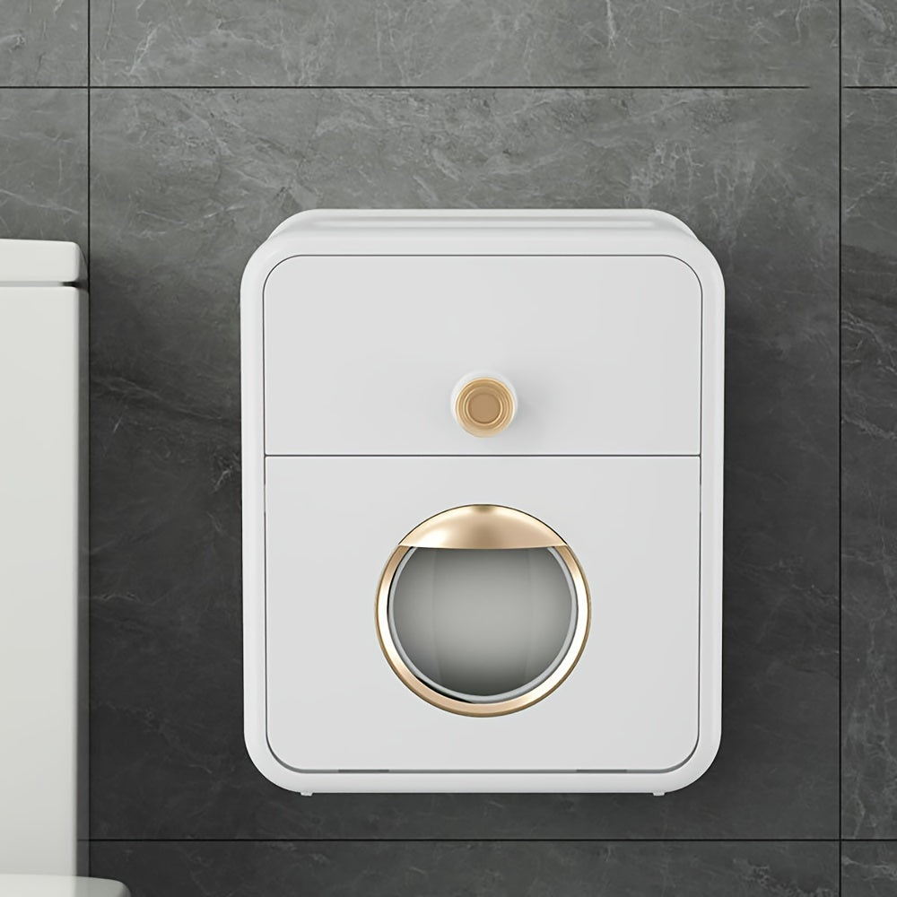 Toilet Paper Box Drawer Wall Mounted Bathroom Tissue Box Home Decor