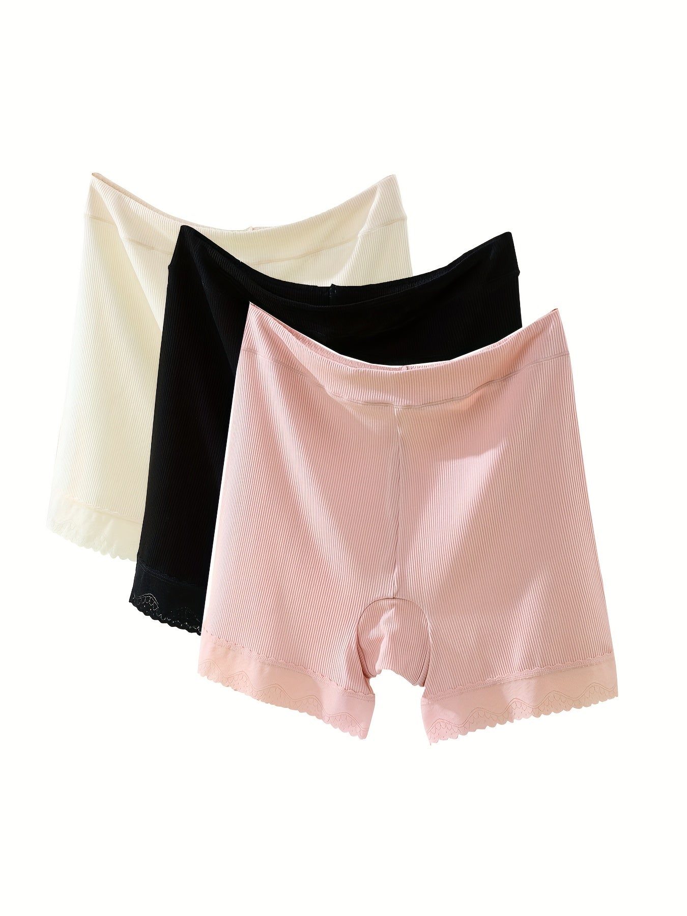 3 Pack Plus Size Casual Boyshorts Women's Set